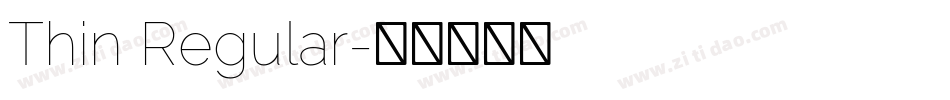 Thin Regular字体转换